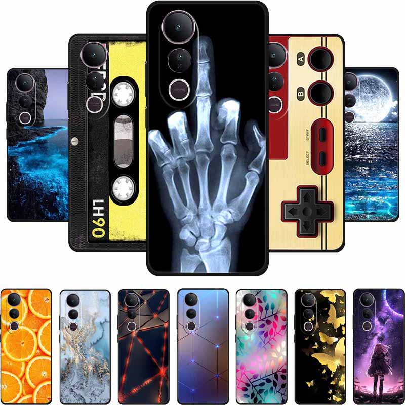 For Vivo V50 Lite 4G 5G Case V 50 lite Coque Popular Black Silicone Soft Back Cover For Vivo Y400 4G 5G Phone Case Cover Y 400