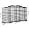 VidaXL 8x Paniers à Gabions Arqués Cages à Gabions Arquées Murs de Gabion Barrières de Jardin Terrasse Extérieur 3145436