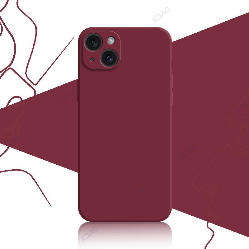 Luxury Soft Case Cover for iPhone 14 15 Pro Max Plus 5G 360 Edge Protective Liquid Silicone Mobile Phone Shield Housing