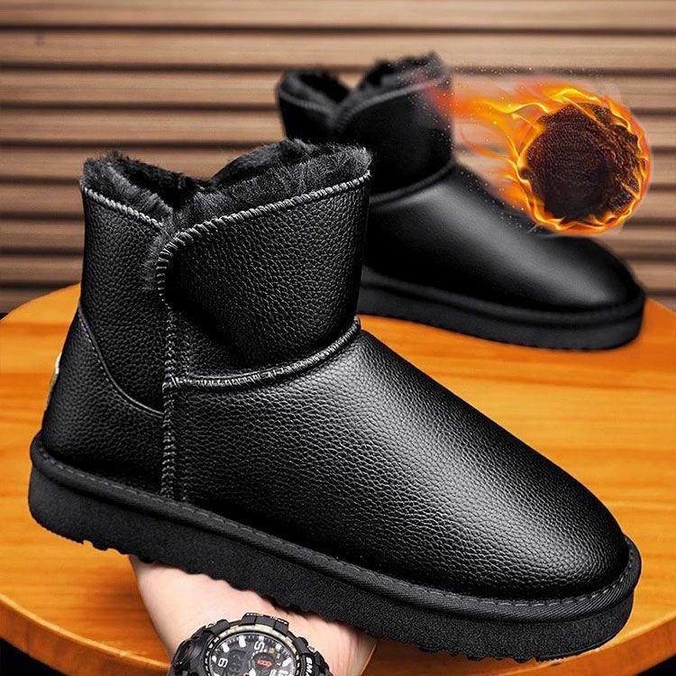 Botas de Nieve de Invierno para Hombre de Talla Grande con Aislamiento de Felpa Grueso Impermeables y Antideslizantes Botas de Algodón de Caña Alta Botas de Algodón