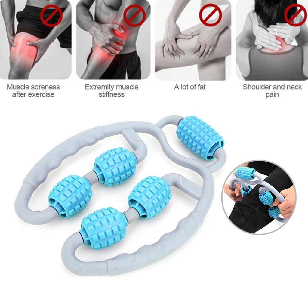 Clamp Leg Massager Handheld 360 Degree All Surrounded Massage Relax Calf Muscle Yoga Fitness Equipmentblue