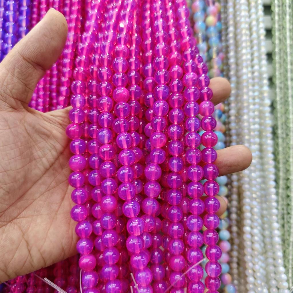 8mm & 10mm Synthetic Opal Cat's Eye Loose Beads for Jewelry DIY