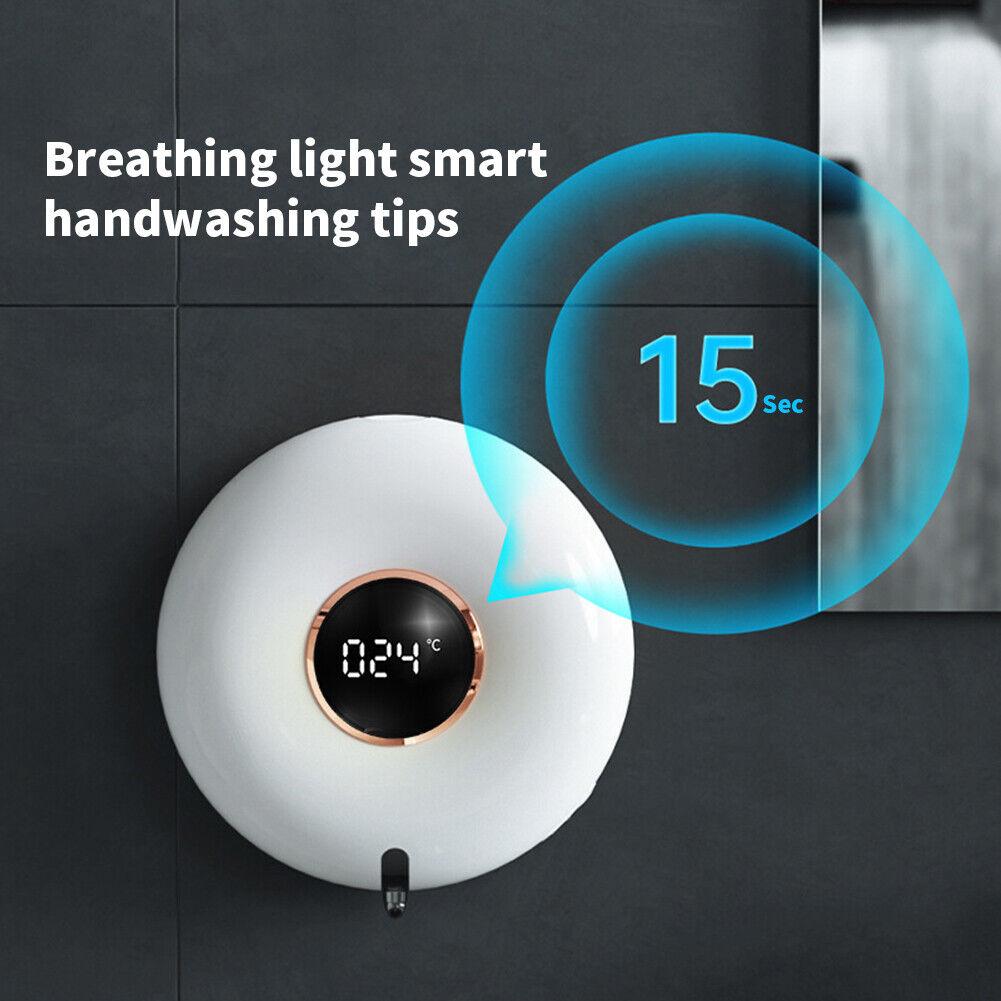 Automatischer Seifenspender 300ML USB Aufladbar Intelligente Schaummaschine Berührungslos LED-Anzeige Sensor Schaumseifenspender Desinfektionsmittel-Set
