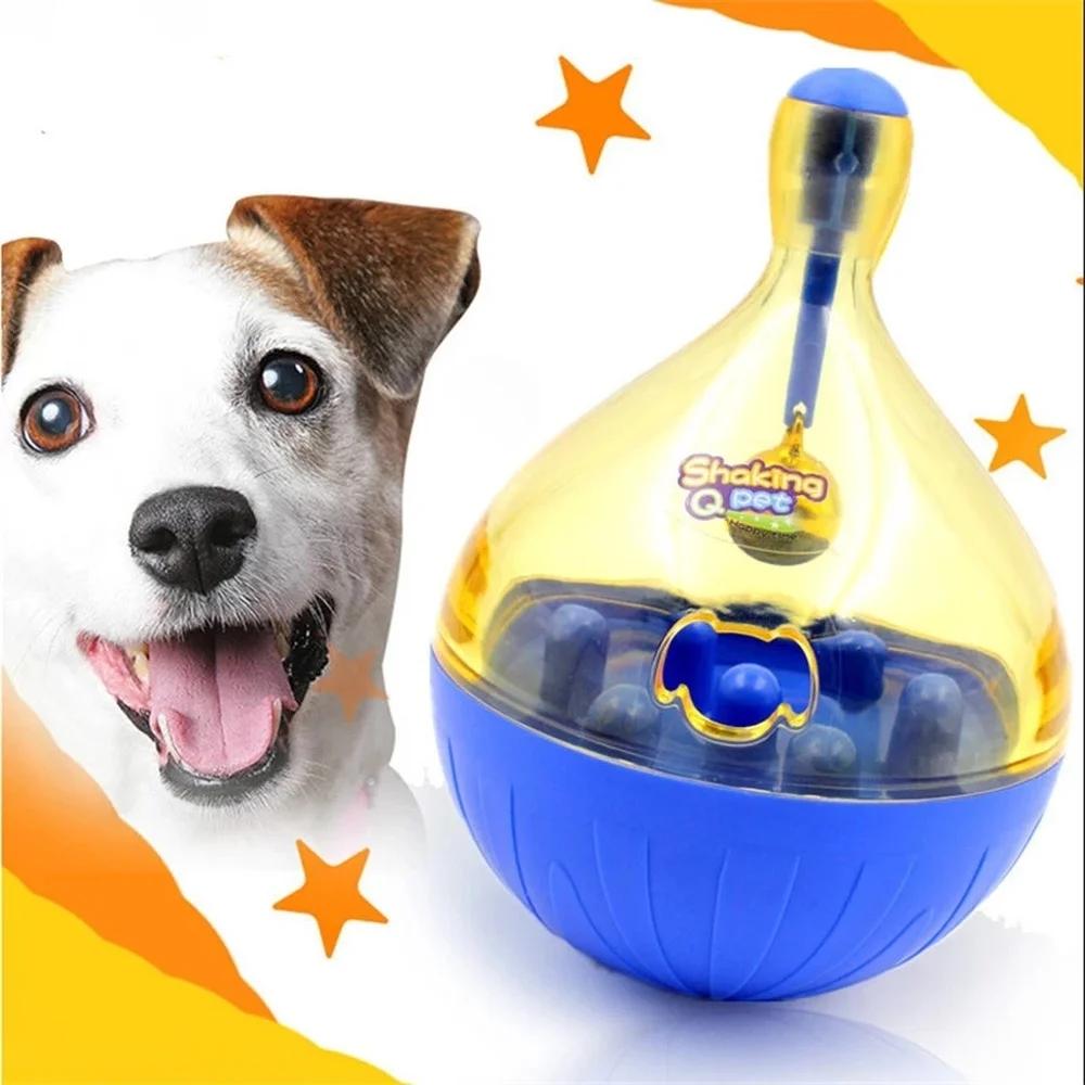 Bone Shape Pet Toy Fun Bowl Toy Feeder Cat Tumbler Leakage Food Cat Toy Ball Puppy Pet Training Exercise Fun Bowl