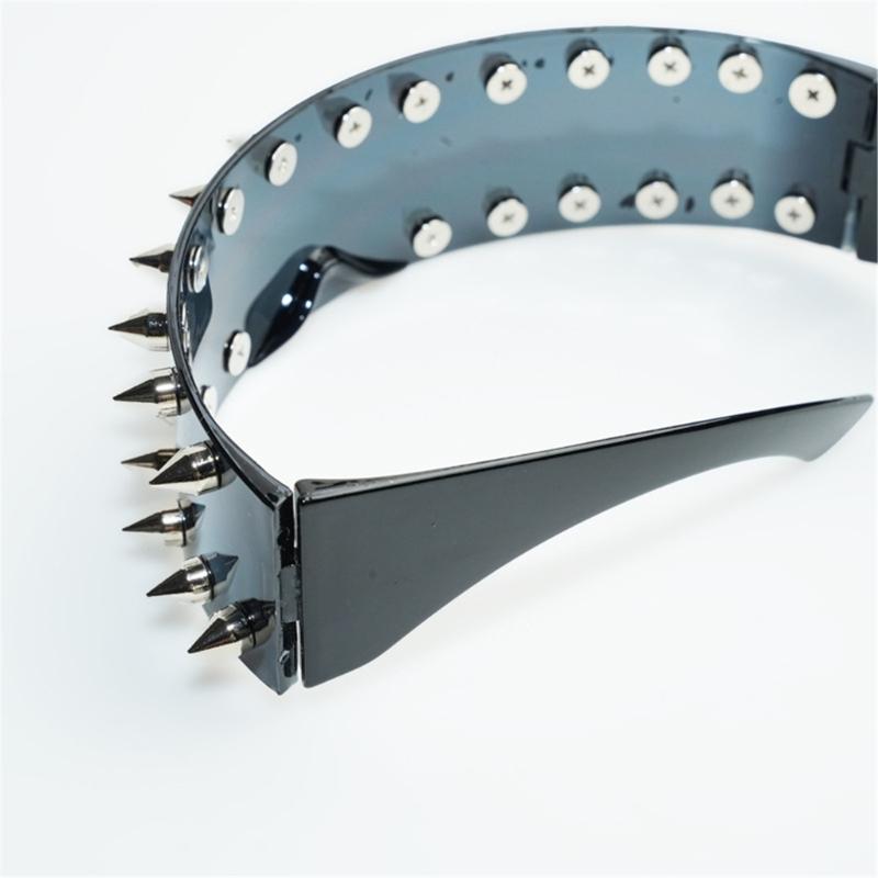 Punk Rivets Sunglasses Lightweight PC Studs Party Dance Eyewear For Outdoor Sports And Street Fashion