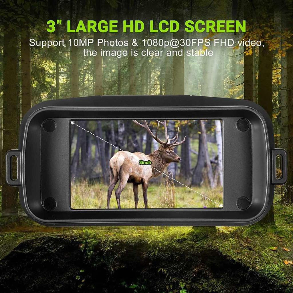 R19 Digital Night Vision Kikkertenhet 1080P HD 3W Infrarød Night Vision Goggles Recorder Full Dark 300m For Jakt Camping
