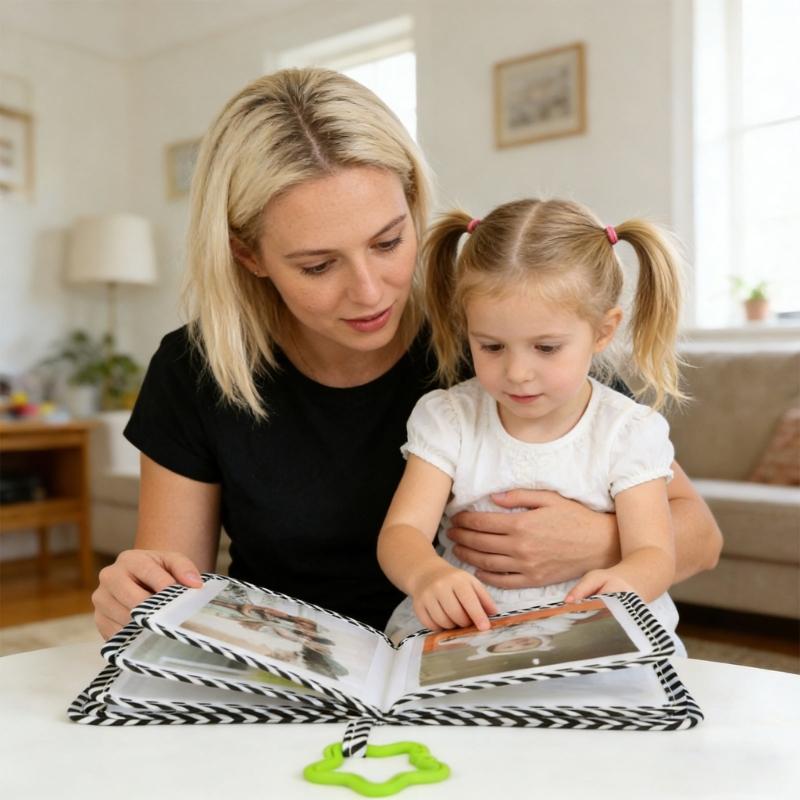 Soft Photo Cloth Book Baby's My Firsts Family Album My Firsts Book of Photos Baby Memory Album Holds 4×6 Pictures