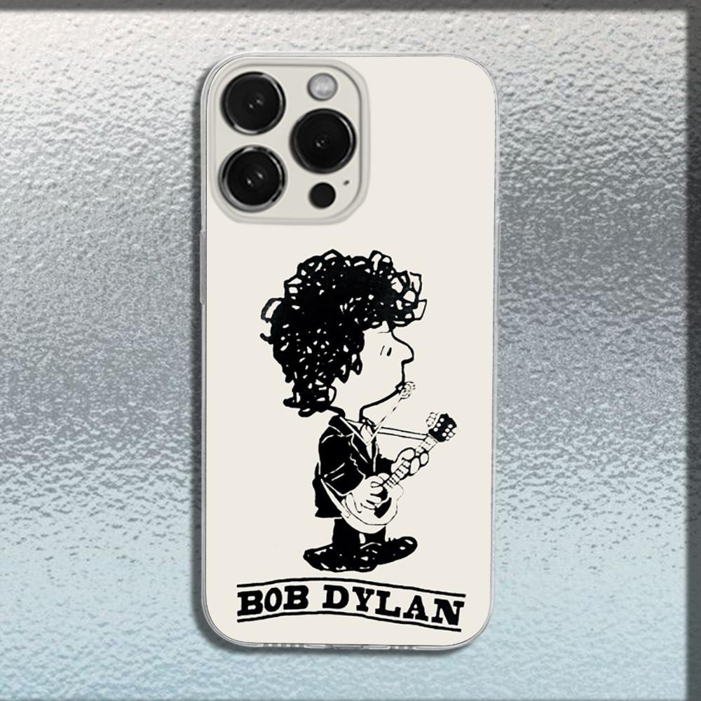 Singer B-Bob Dylan Phone Case For iPhone 16,15,14,13,12,11 Plus,Pro,Max,XR,XS,X,Plus,SE,Mini Transparent Soft Cover