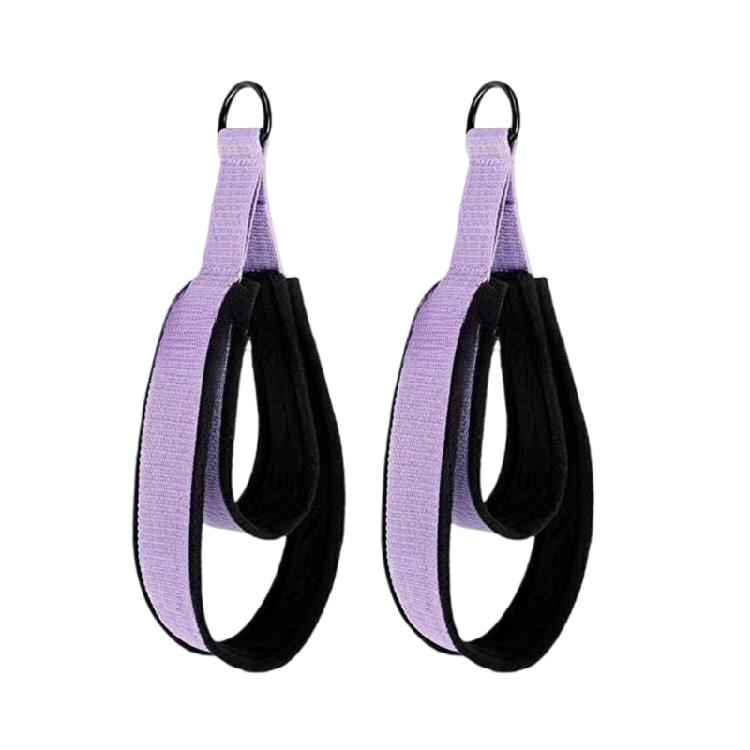 1 Pair Pilates Double Rings Strap for Reformer Fitness D-Rings Strap Handle Yoga Exercise Accessory for Home Gym Workout