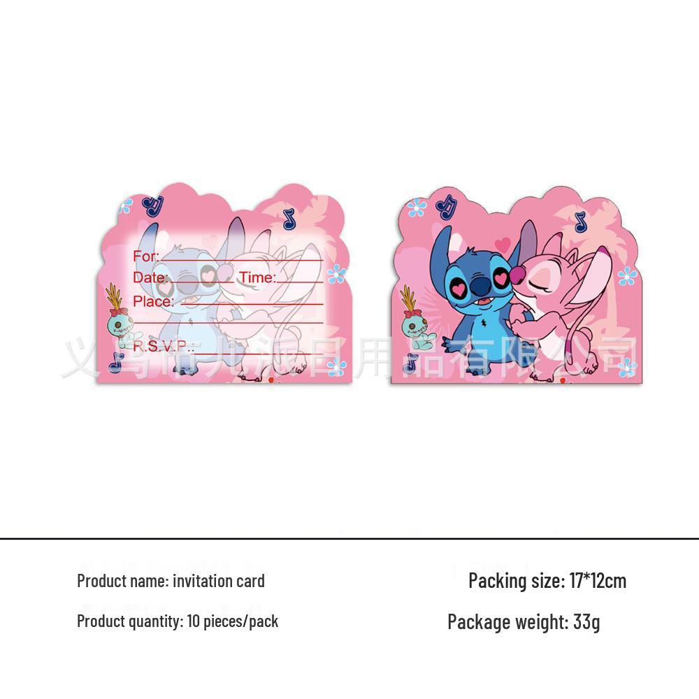 Pink Lilo & Stitch Party Set: Plates, Cups, Napkins, Tablecloths, Goodie Bags, Banners, Invitations