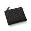 Inden HISOCA Hisoka Traditional Craft Koshu Inden Deerskin Lacquer Original Brand Coin Purse Black with Black Lacquer and Shippo Pattern [Inden-ya]
