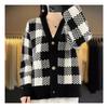 Navava Casual Check Long Sleeve Knit Cardigan Nk2294