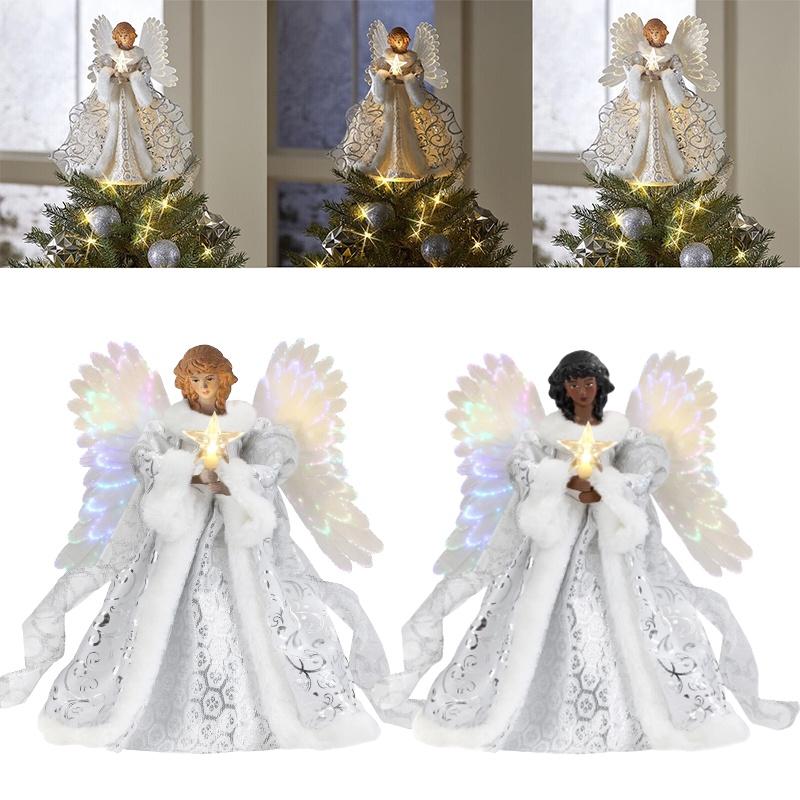 Led 98in Angel Christmas Tree Topper Fairy Festive Xmas Tree Top Gift Ornament