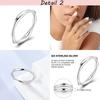 New Luxury Irregular Shape With Zircon Silver Color Finger Rings For Original 925 Silver Rings Women Female Rings Party Jewelry