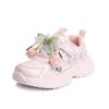 Girls Spring Autumn Mesh Breathable Running Shoes Soft Sole Fashion Flower Dad Sneakers Casual Sports Trainers For Kids