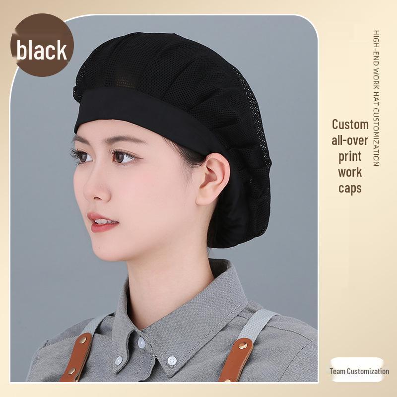 Women's Breathable Dustproof Kitchen Chef Hat - Sanitary Head Cover for Catering and Workshops