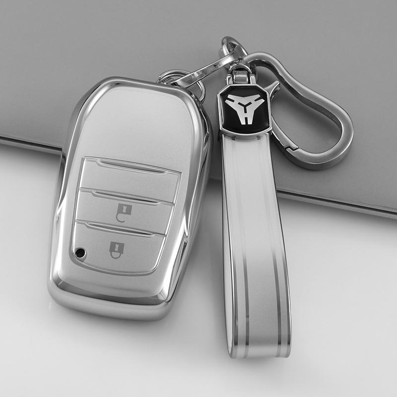 Toyota Alphard, Crown, RAV4, Rongfang Quicksand Silver Key Case