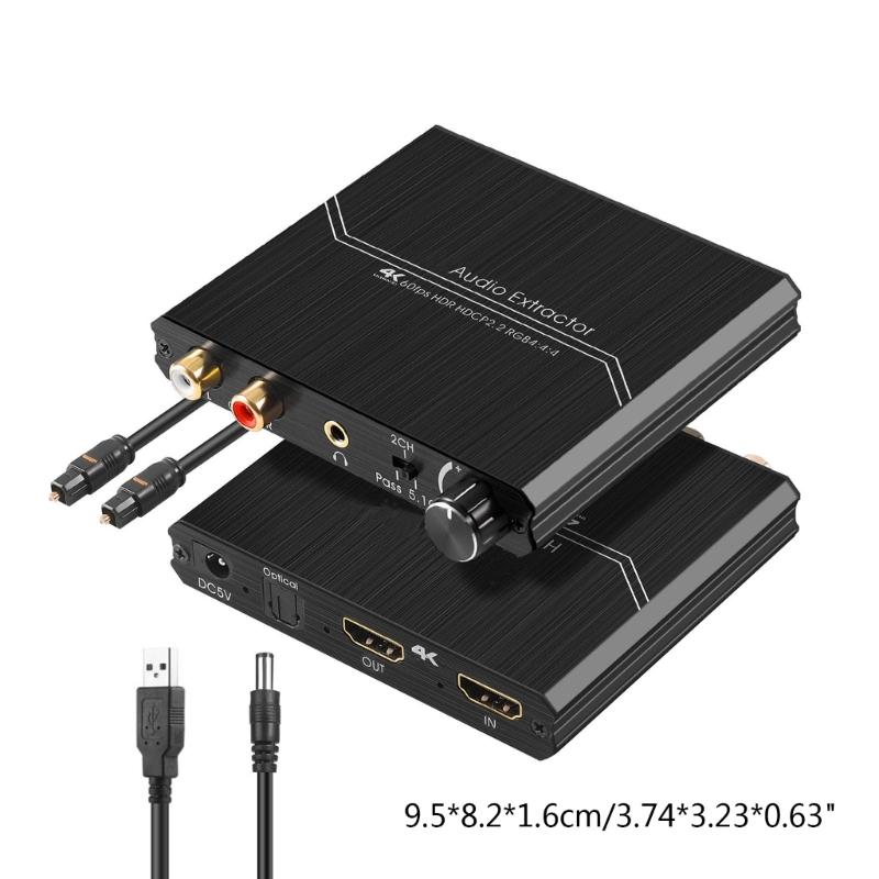 HDMI-compatible  Extractor 5.1ch  Splitter E SPDIF 3.5 Optical Fiber Output DC5V  Converter