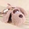 Lifelike Big Eared Dog Keychain Fluffy Puppy Plush Doll Keychain  Jewelry Accessories