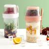 1Pc Breakfast Fruit Oat Yogurt Salad Cup With Lid And Spoon Two-layers Food Storage Bento Box Fitness Fat-Reduced Taper Bowl
