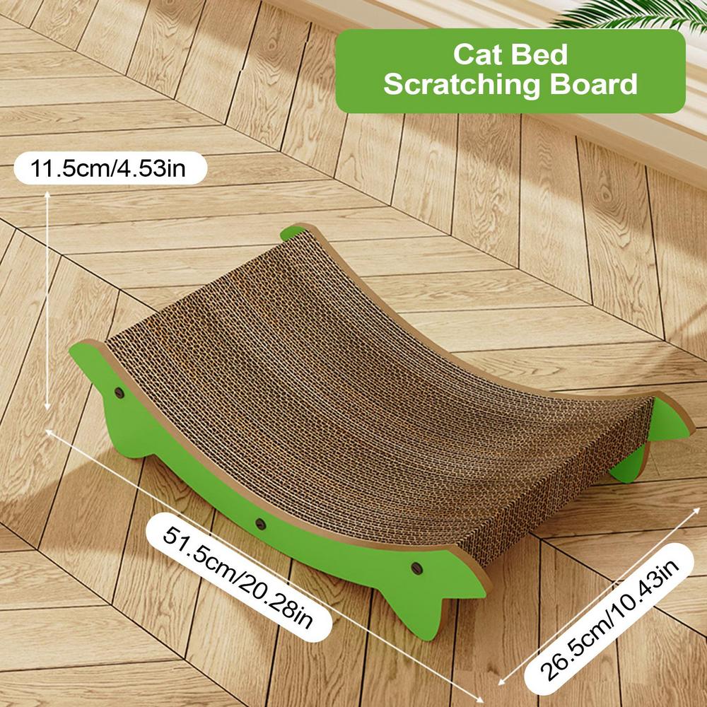 Wooden Cat Scratching Pads Multifuction Cats Sleeping Bed Natural Wear-resistant Cat Scratch Board Kitten Grinding Cats Toys