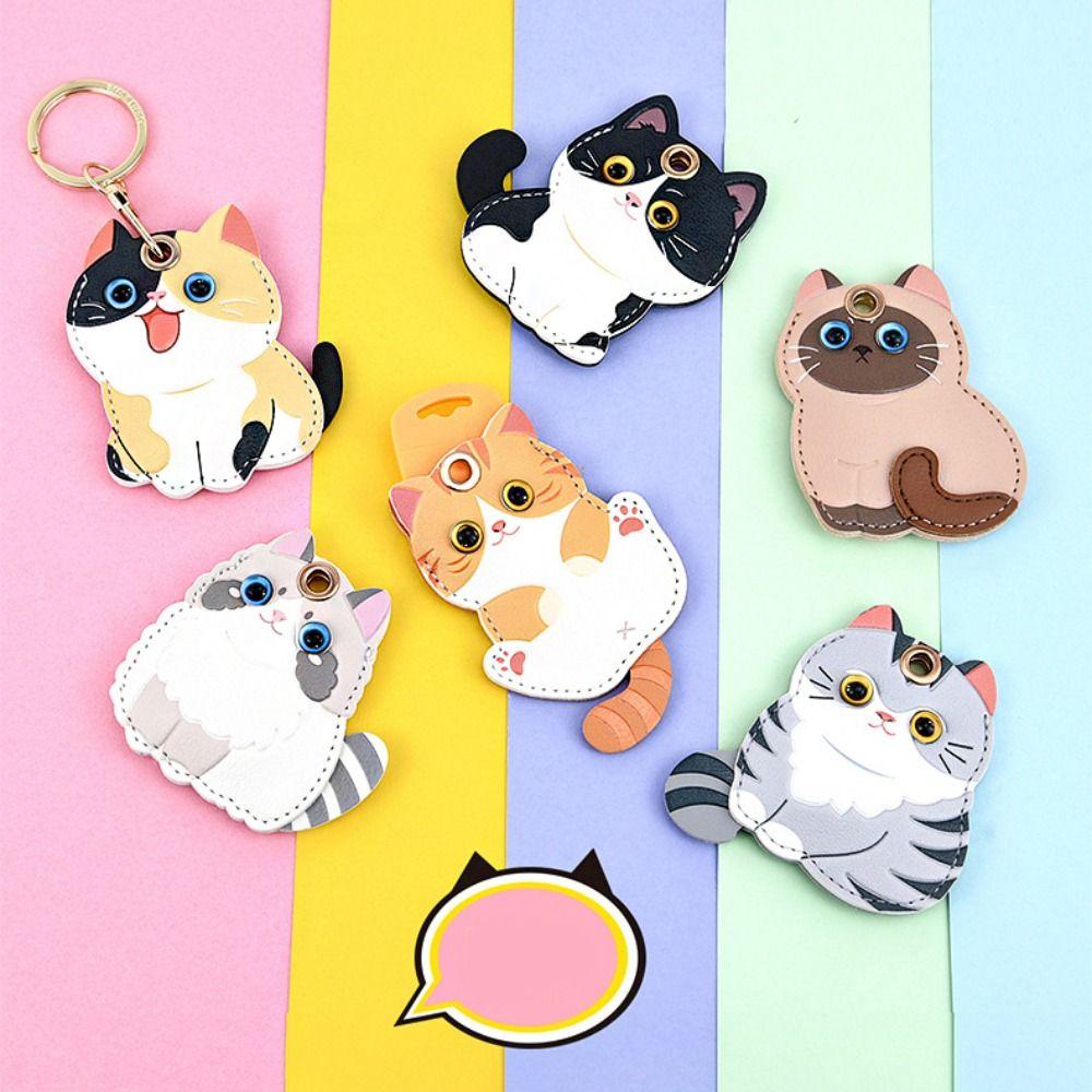 DIY Animals Keychain Handmade Access Card Cover Cute Key Ring Car Accessory
