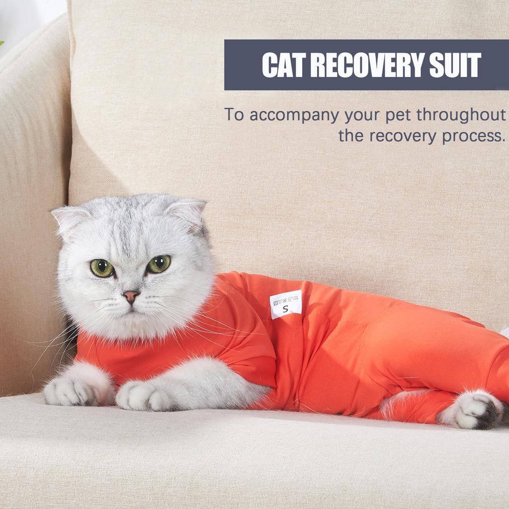Pet Recovery Suit Four Legs Abdominal Wound Jacket for Cats