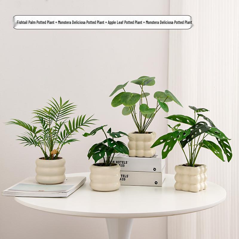 Nordic Indoor Desktop Bonsai: Artificial Green Plants for Office Decoration