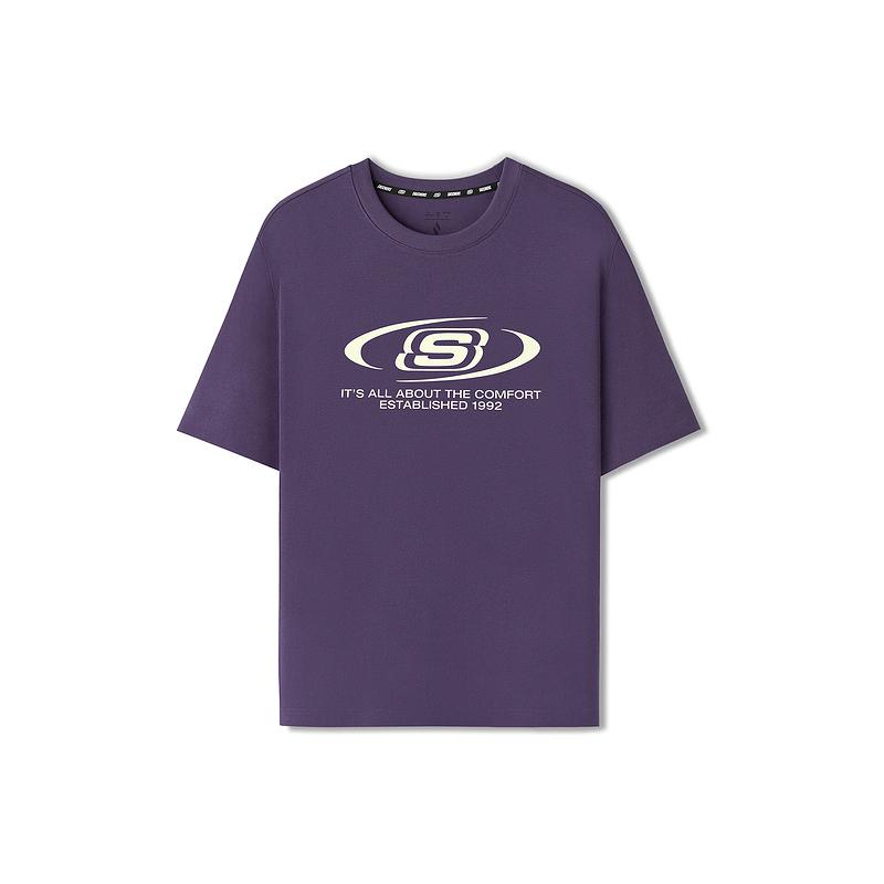 Skechers Breathable Short Sleeve Round Neck Pullover T-Shirt Unisex tops L226U064-05HS S