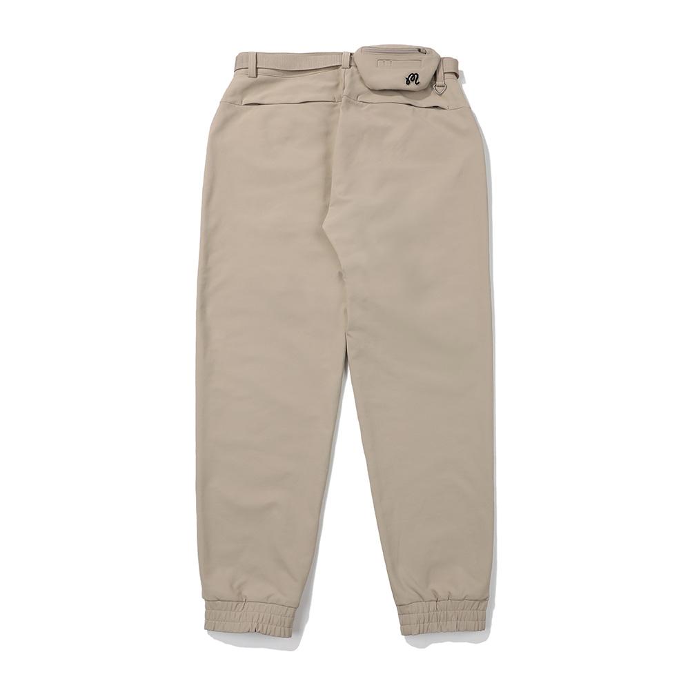 MALBON GOLF Ball Pocket Belted Jogger Pants Greyish Beige (Woman)