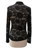 Spring Versatile Lace Slim Outerwear T Shirt Long Sleeve Base Layer Hollow Out Slim Fit Fashion Daily Basic Casual Slim Fit Ladies Elegant Top