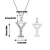 Umcho 925 Sterling Silver Capital Initial Y Letter Pendant Necklace Jewelry For Women