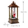 LED Christmas Lantern, Decorative Night Light Table Ornament Festive Candle Lamp Santa Snowman Deer Design For Indoor Holiday Decor, Battery Operated