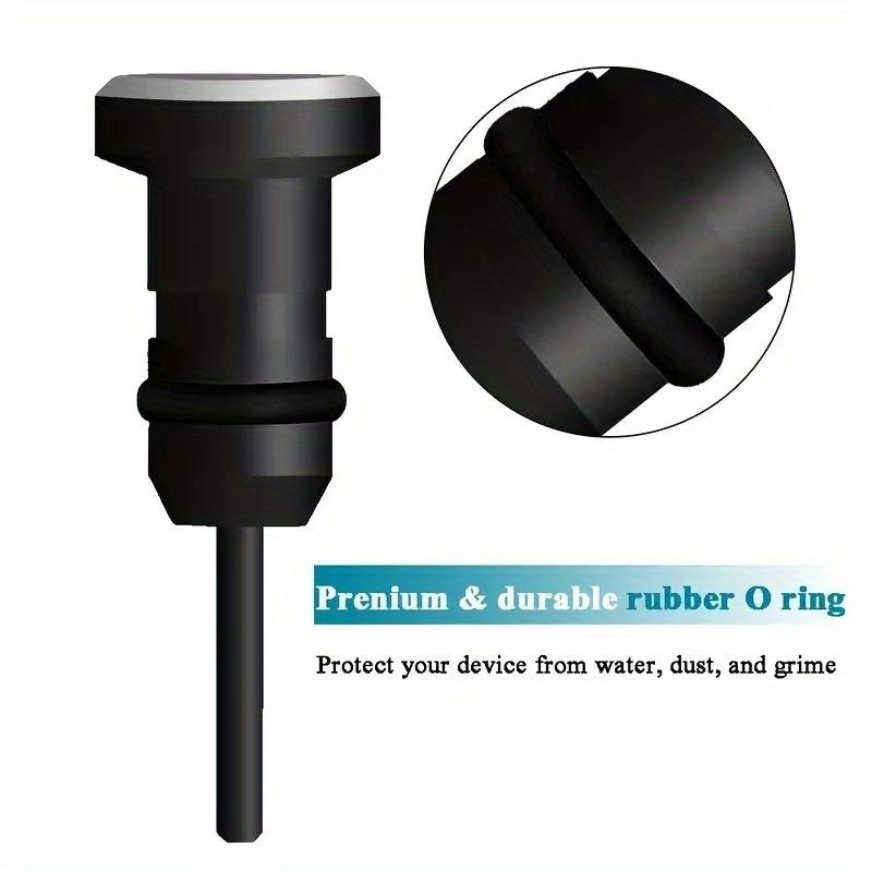 1pc Colorful Metal Anti-Dust Plug for Type-C Charging Port & 1pc 3.5mm Earphone Jack Dust Plug