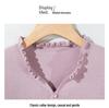 Autumn/Winter Women's 100% Pure Wool Ruffled Collar Sweater in Chinese Style - Little Chicken Yellow Base Layer