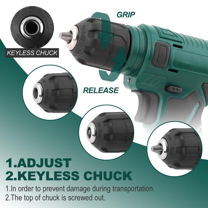 8V Multifunctional Rechargeable Electric Hand Drill Set for Home Improvement