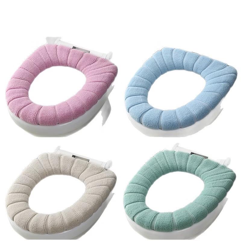Haishidike Winter Plush Knitted Toilet Seat Covers (10-Pack)