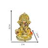 Mukut Ganesha Gold Plated l Ganesh Idol for Car Dashboard | Ganapati Murti for Home Decor | Vinayaka Statute for Puja & Gift 3.2