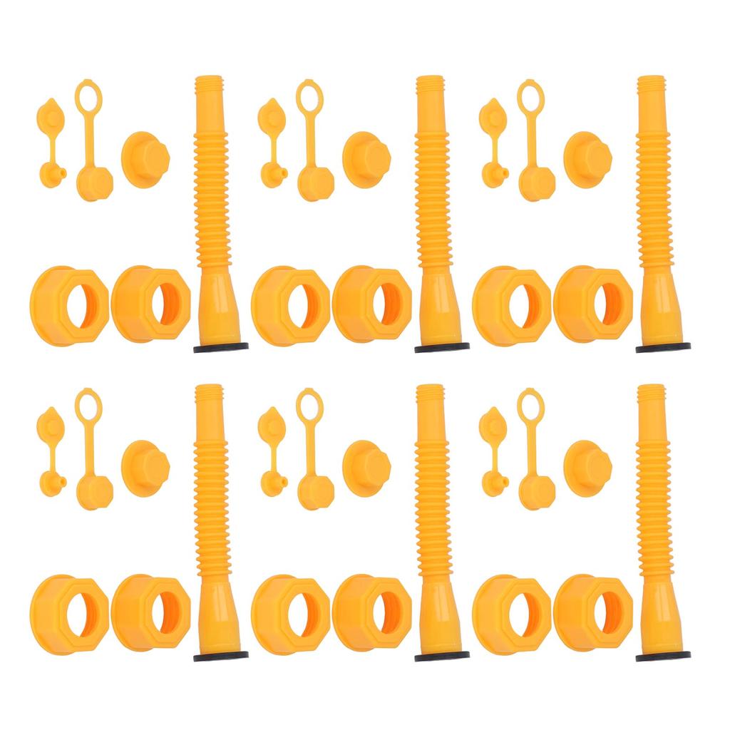 6 Set Gas Can Spout Replacement Anti Spill HDPE Flexible Gas Can Nozzle Kit for Home