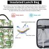 Cute Frog Lunch Box for Kids Women Men Green Lunch Bag Cooler Tote Reusable Insulated Container Gifts Office Picnic Travel Work