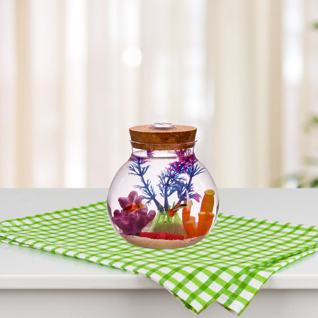 Pot met deksel Landschap Fles Micro Ambachten Doe-het-zelf Borosilicaatglas Ecologisch Mos Eenvoudige Plant Terrarium Landschapsinrichting Wit