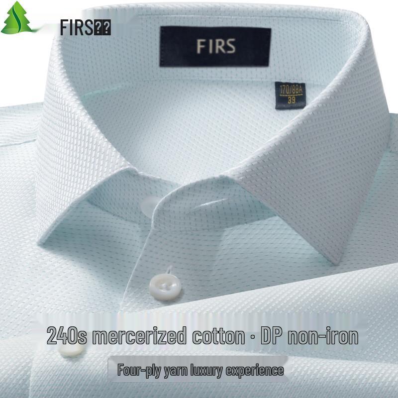 FIRS Men s 240-Count Mercerized Cotton Non-Iron Short-Sleeve Shirt 43