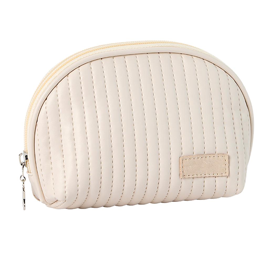 PU Leather Makeup Bag Portable Large Capacity Large Opening Storage Travel Makeup Bag for Lipstick Cosmetic Makeup Pouch