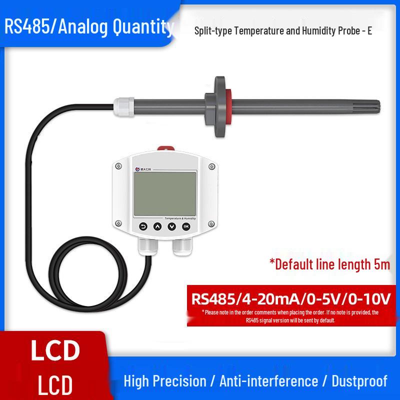 High Precision RS485 Duct Temperature & Humidity Sensor with Display for Industrial Air Conditioning