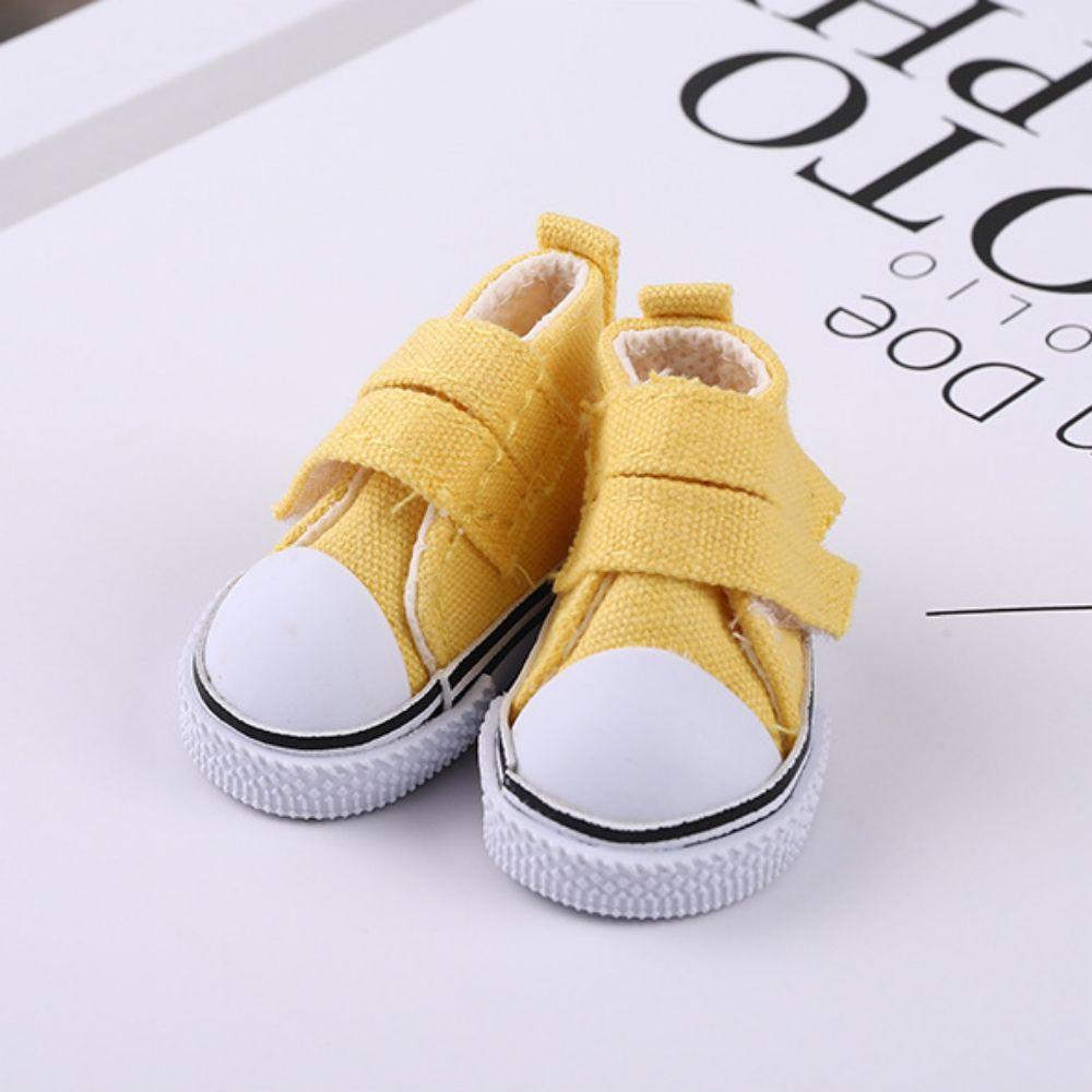 1 Pair Mini Doll Canvas Shoes 5cm Length Mini Casual Shoes Doll Sneakers  Children Toy