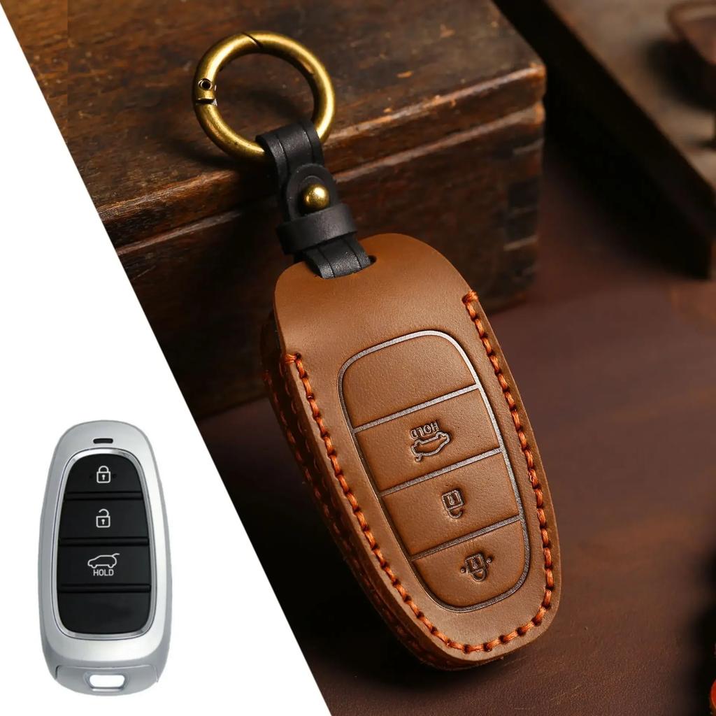 Sleuteletui Sleutelhangerhouder Leer Accessoires voor Hyundai Tucson Staria Sonata Hybride Nexo Nx4 Grand Santa Fe Tas