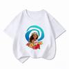 Disney 'Moana 2' Summer New Children's T-Shirt Short Sleeve Comfortable and Breathable Suitable for Boys and Girls