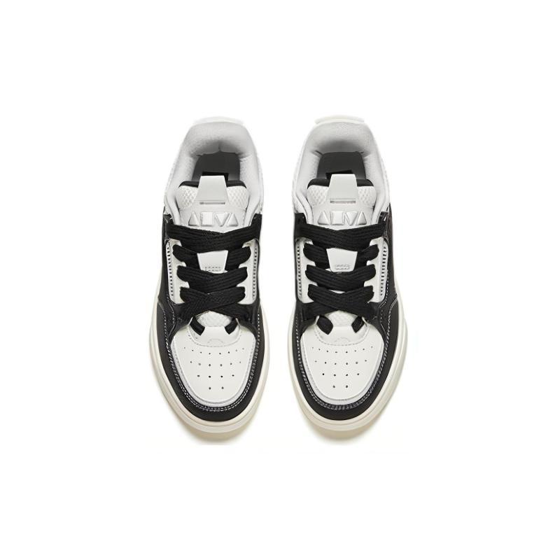 Anta AOJIE Anti-Slip And Wear-Resistant Lightweight Low-Top Skateboard Shoes Women's Black White Sneakers 122448040R-6