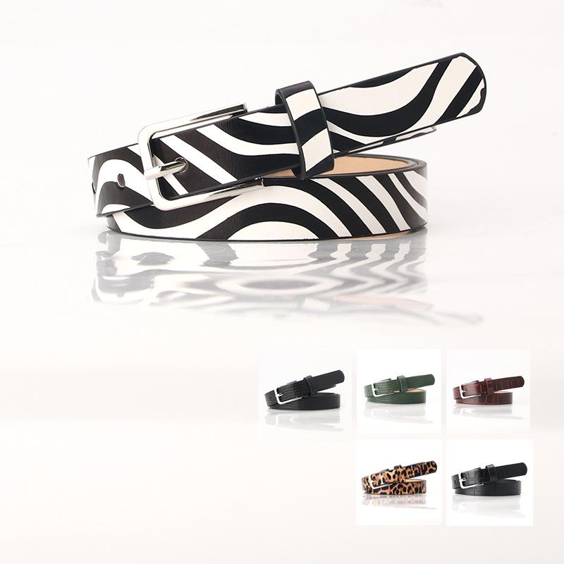 Ladies' Belts: Personalized Leopard Print Belt, Fine, Trendy and Fashionable, Versatile Pants, Zebra Print Belt, Clothing Decoration Belt
