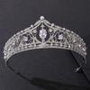 Crystal Zirconia Tiara - Luxury Wedding Crown for Bride Queen Princess